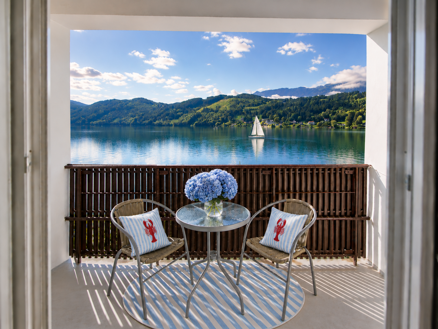 Balkon mit Seeblick auf den Millstätter See